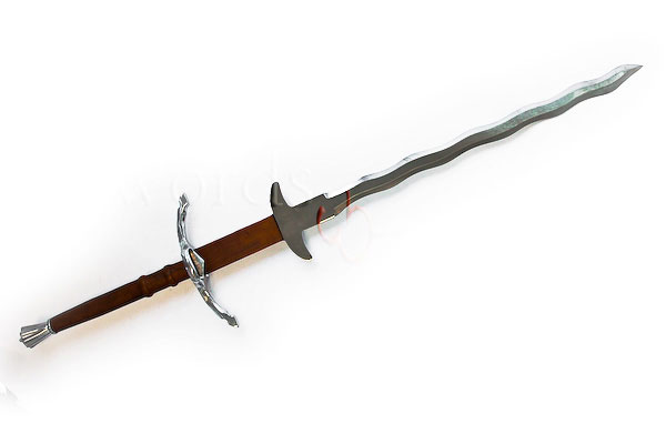 Knight sword Flamberge