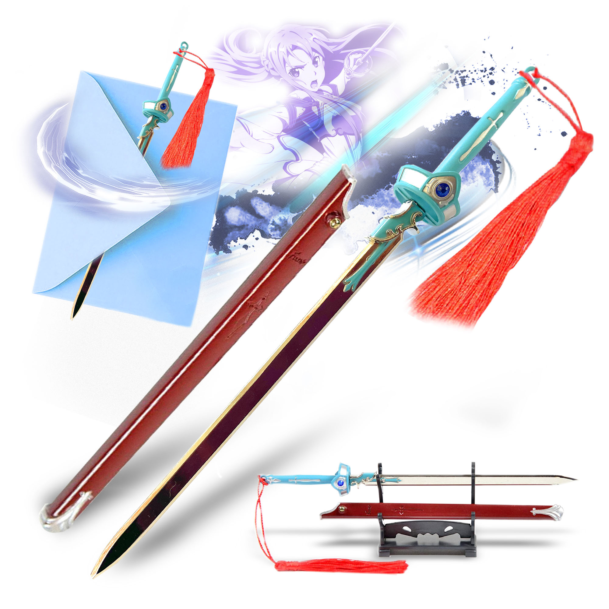 Sword Art Online - Asuna Flashing Light Brieföffner mit Scheide und Ständer