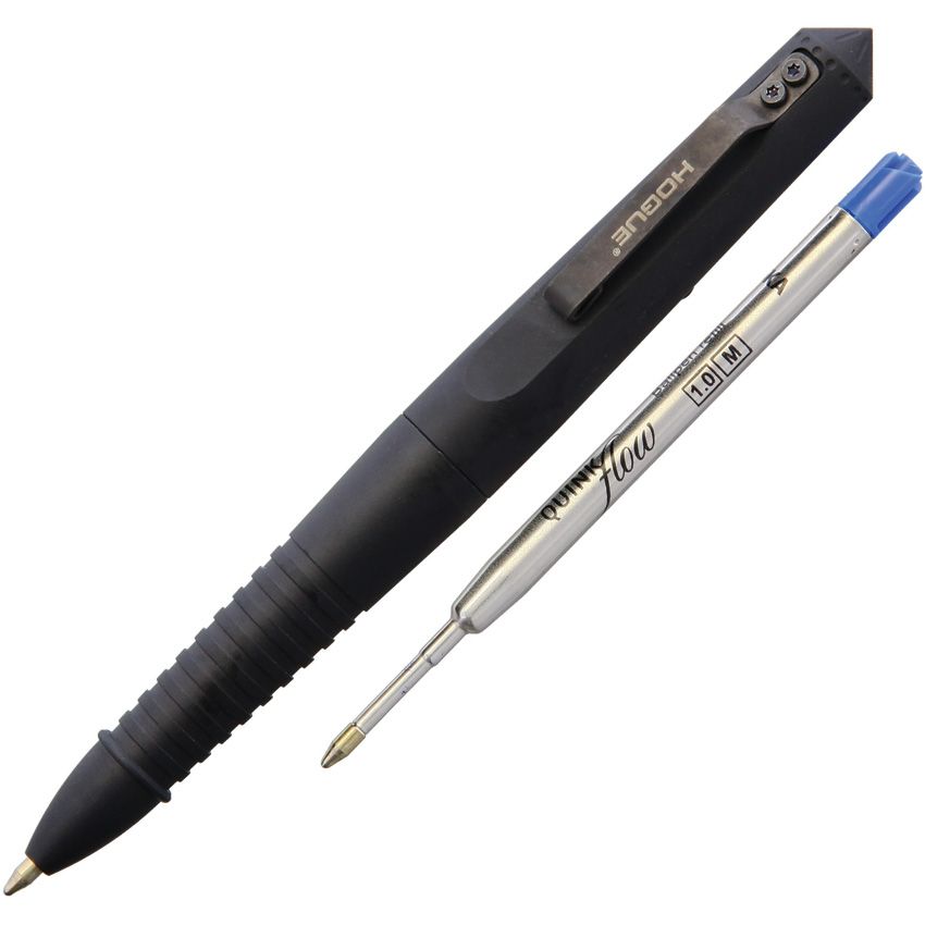 Taktischer Stift mit Schlagdorn, schwarzes Aluminium