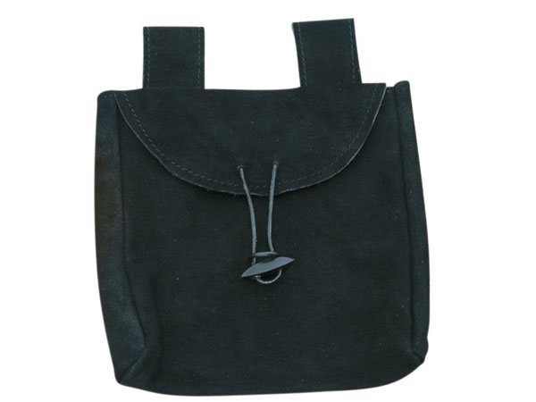 Leather Bag Thin Black