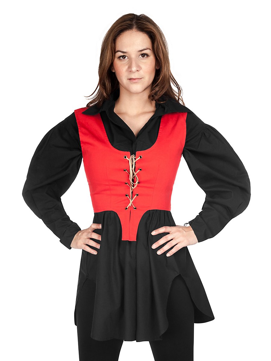 Bodice with Lacing red, Size L
