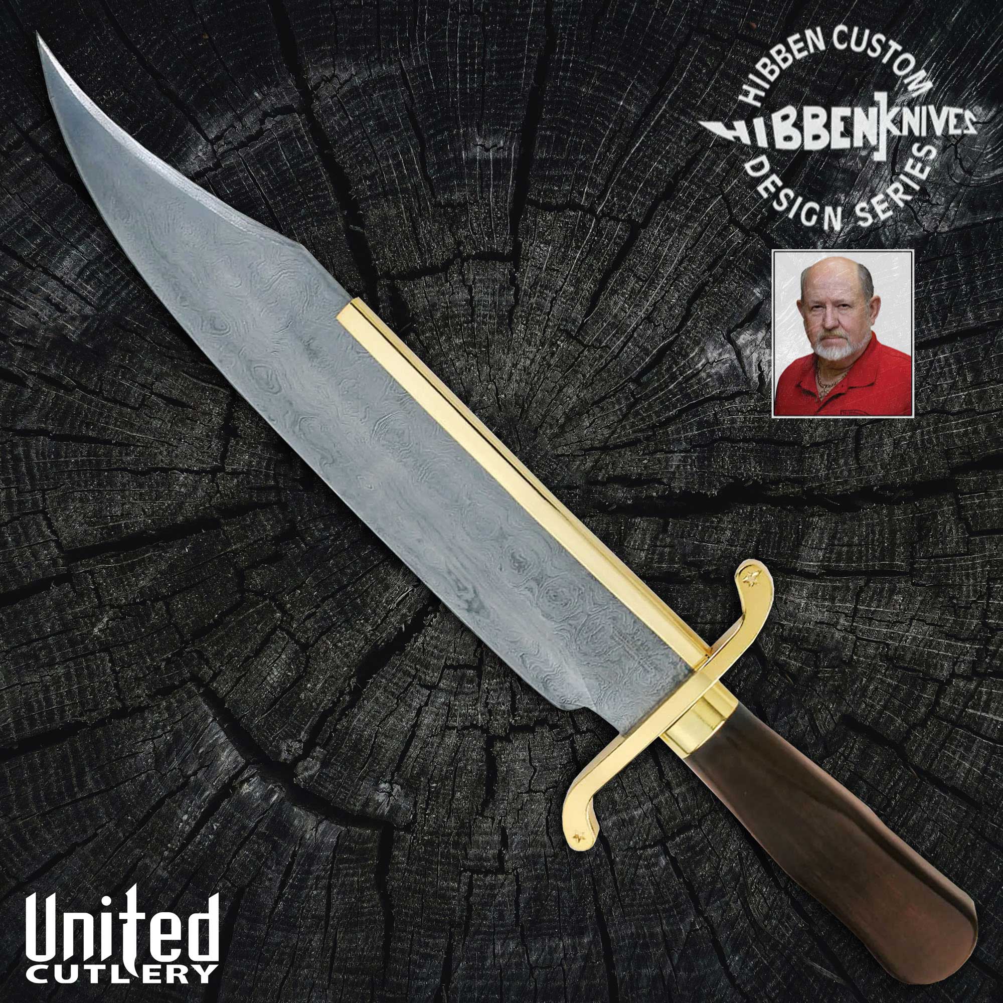 Gil Hibben Old West Bowie Damascus Edition