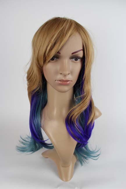 Standard Wig – blue/light brown – long