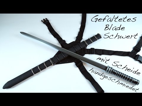 Gefaltetes Blade Schwert mit Scheide - handgeschmiedet